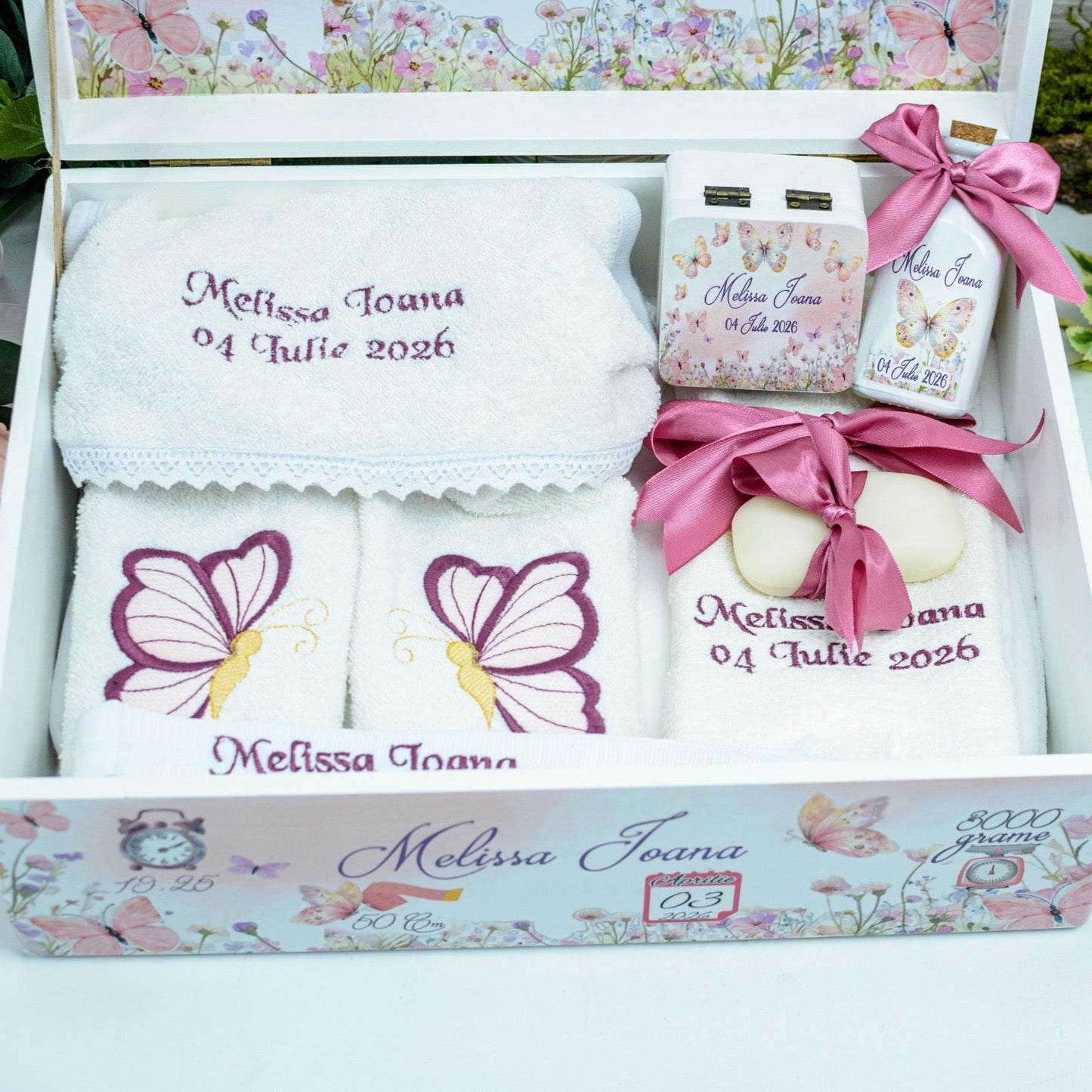 Set trusou botez Fluturi RoHandWork