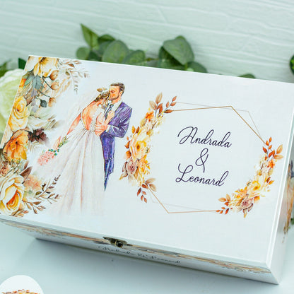 Cutie Amintiri nuntă Flori de toamnă RoHandWork