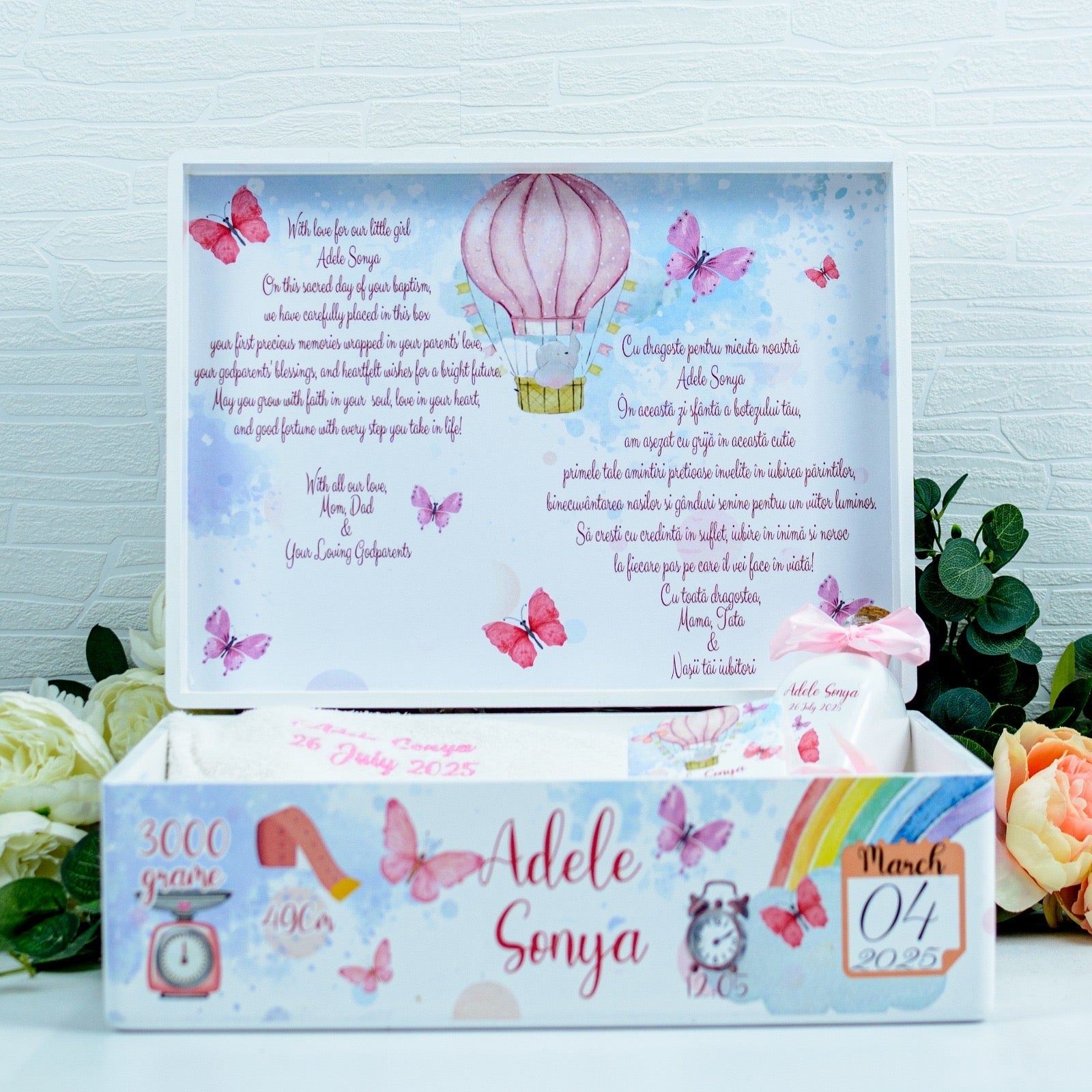 Set trusou botez Fluture RoHandWork