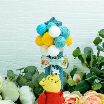 Lumanare Botez Winnie  cu baloane RoHandWork