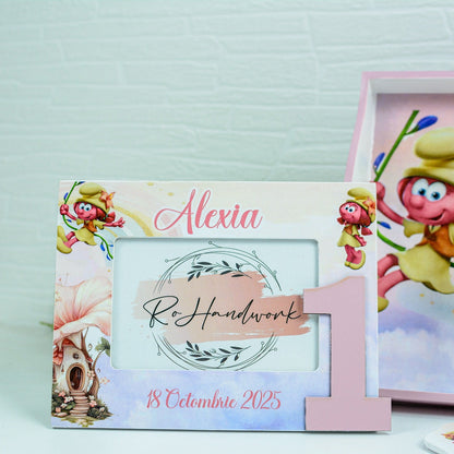 Set mot Strumfita simpatică   - set tava taiere mot personalizat RoHandWork