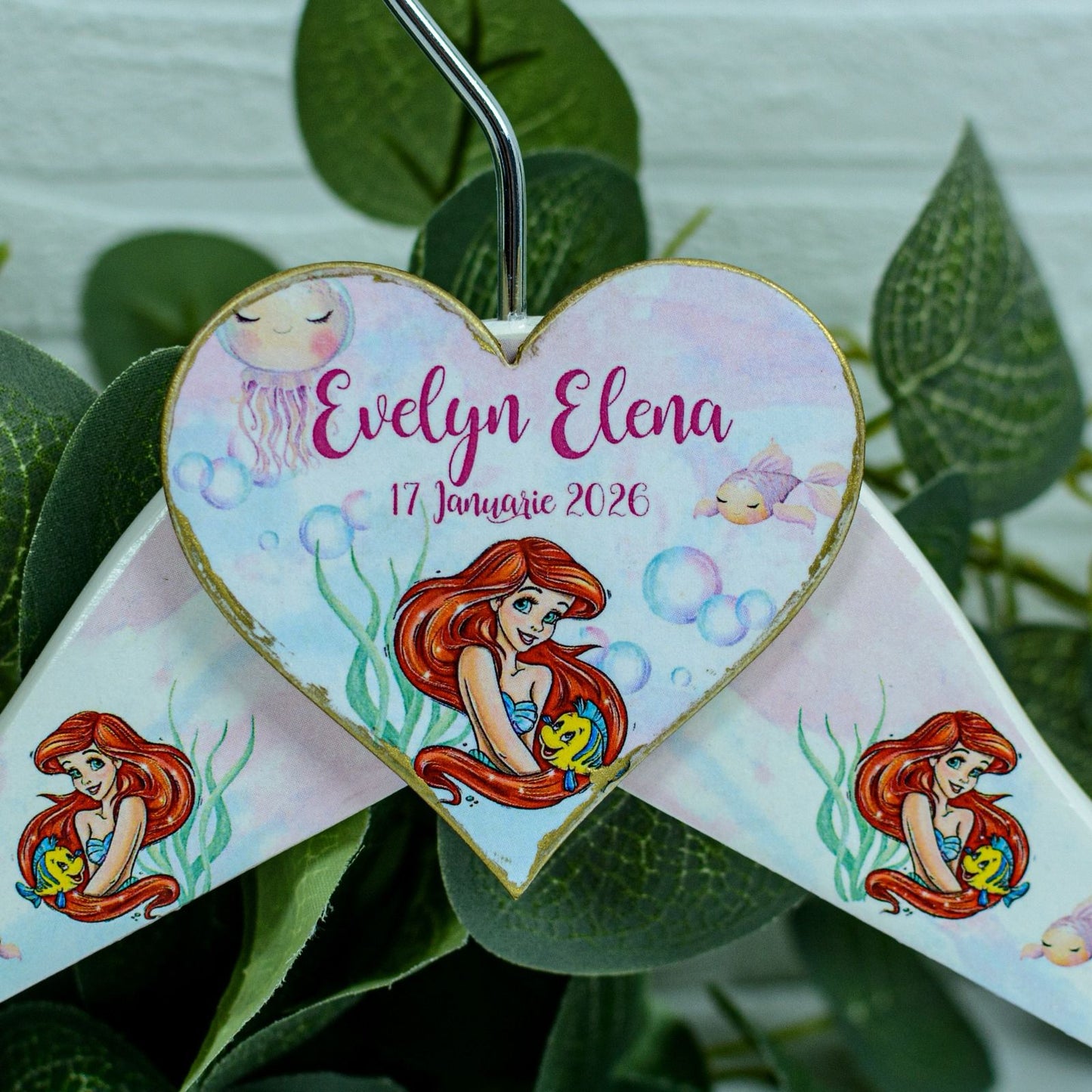 Umeras copil botez personalizat Mică Sirenă RoHandWork