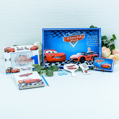 Set mot Cars - albastru    - set tava taiere mot personalizat RoHandWork
