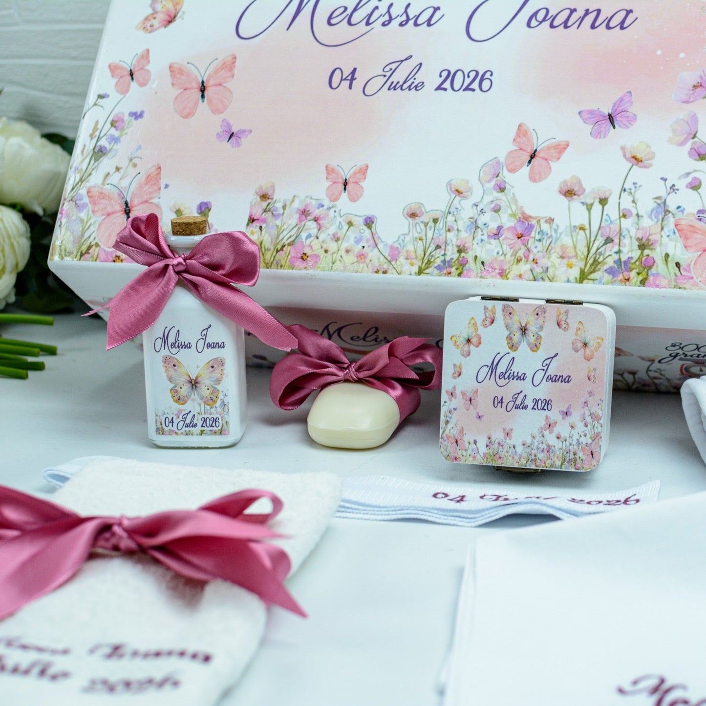 Set trusou botez Fluturi RoHandWork