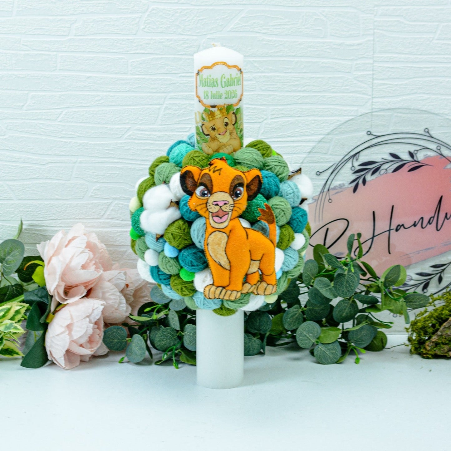 Lumanare Botez Gheme baby Simba RoHandWork