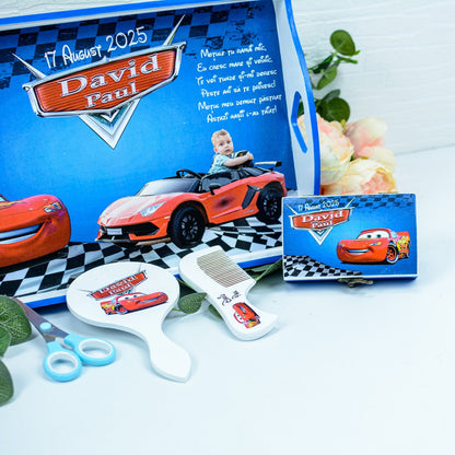 Set mot Cars - albastru    - set tava taiere mot personalizat RoHandWork
