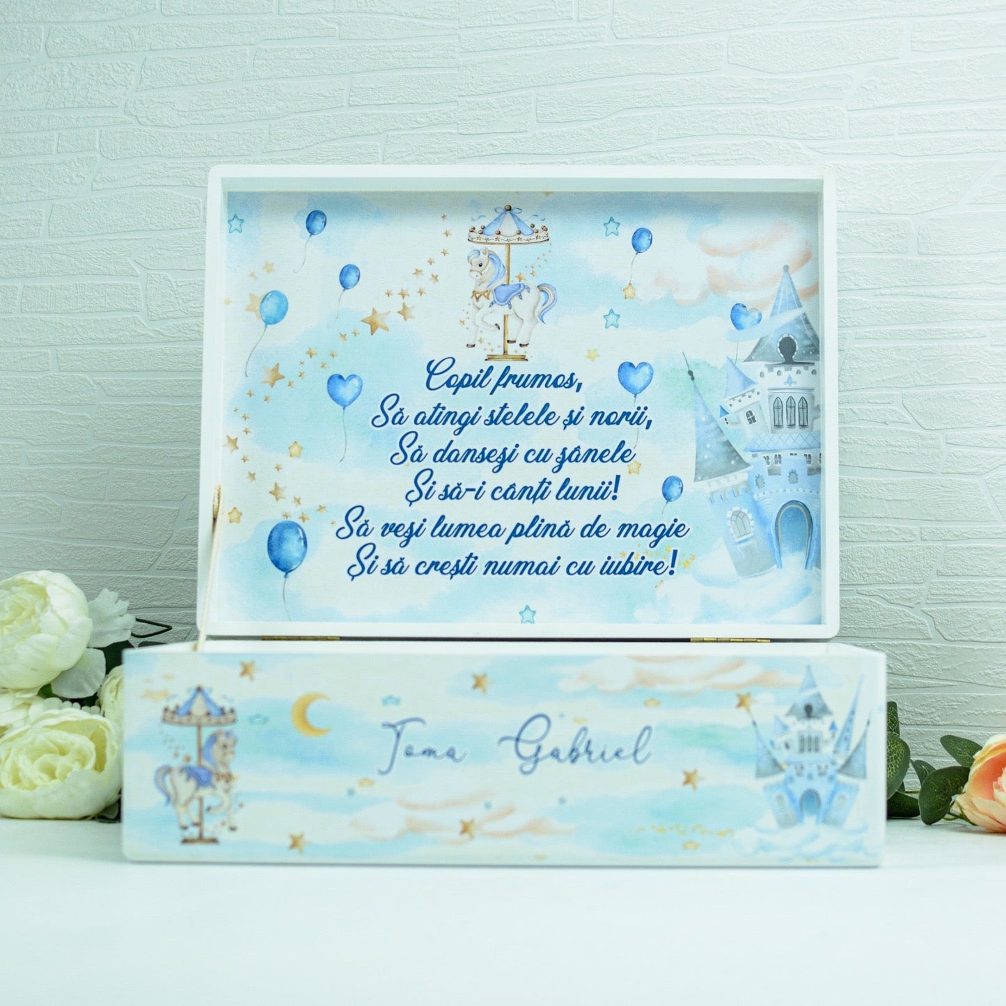 Cutie de amintiri botez Carusel RoHandWork