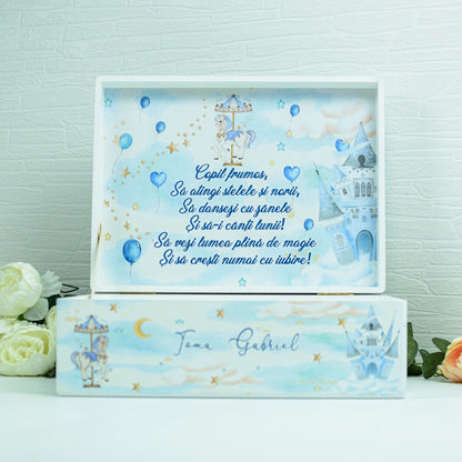 Cutie de amintiri botez Carusel RoHandWork