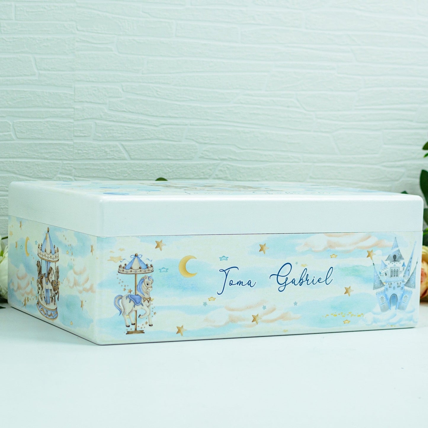 Cutie de amintiri botez Carusel RoHandWork