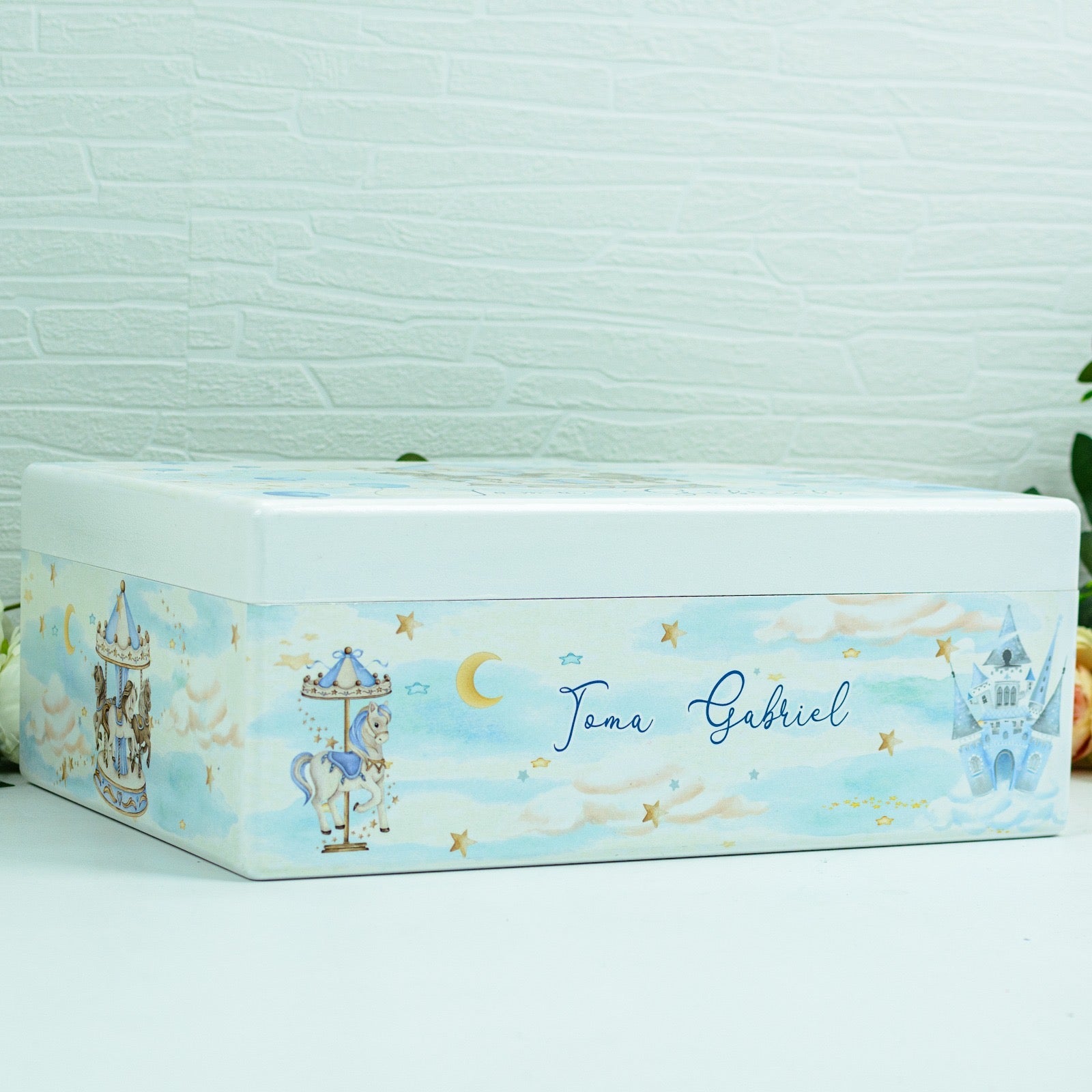 Cutie de amintiri botez Carusel RoHandWork