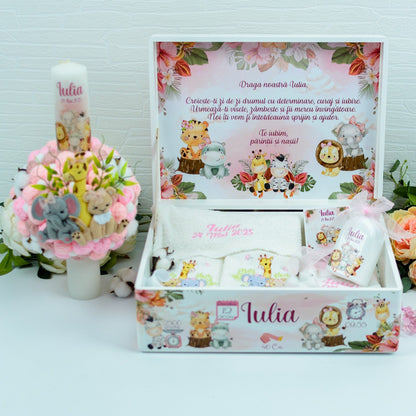 Set trusou botez animăluțe junglă fetiță RoHandWork