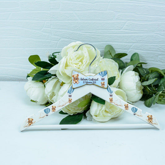 Umeraș copil botez personalizat ursuleț  3 RoHandWork