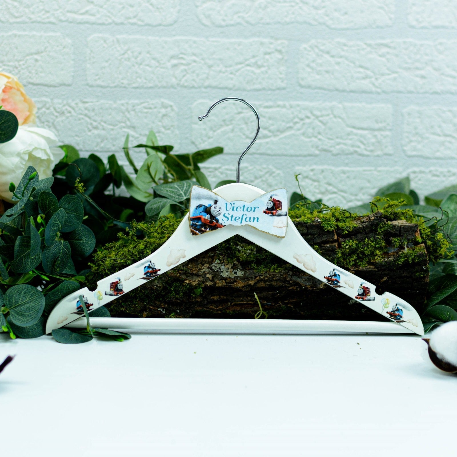 Umeras copil botez personalizat trenuleț RoHandWork