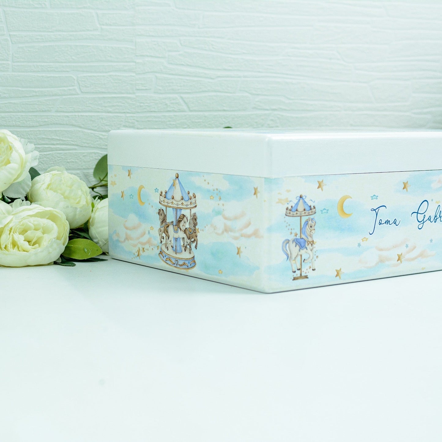 Cutie de amintiri botez Carusel RoHandWork