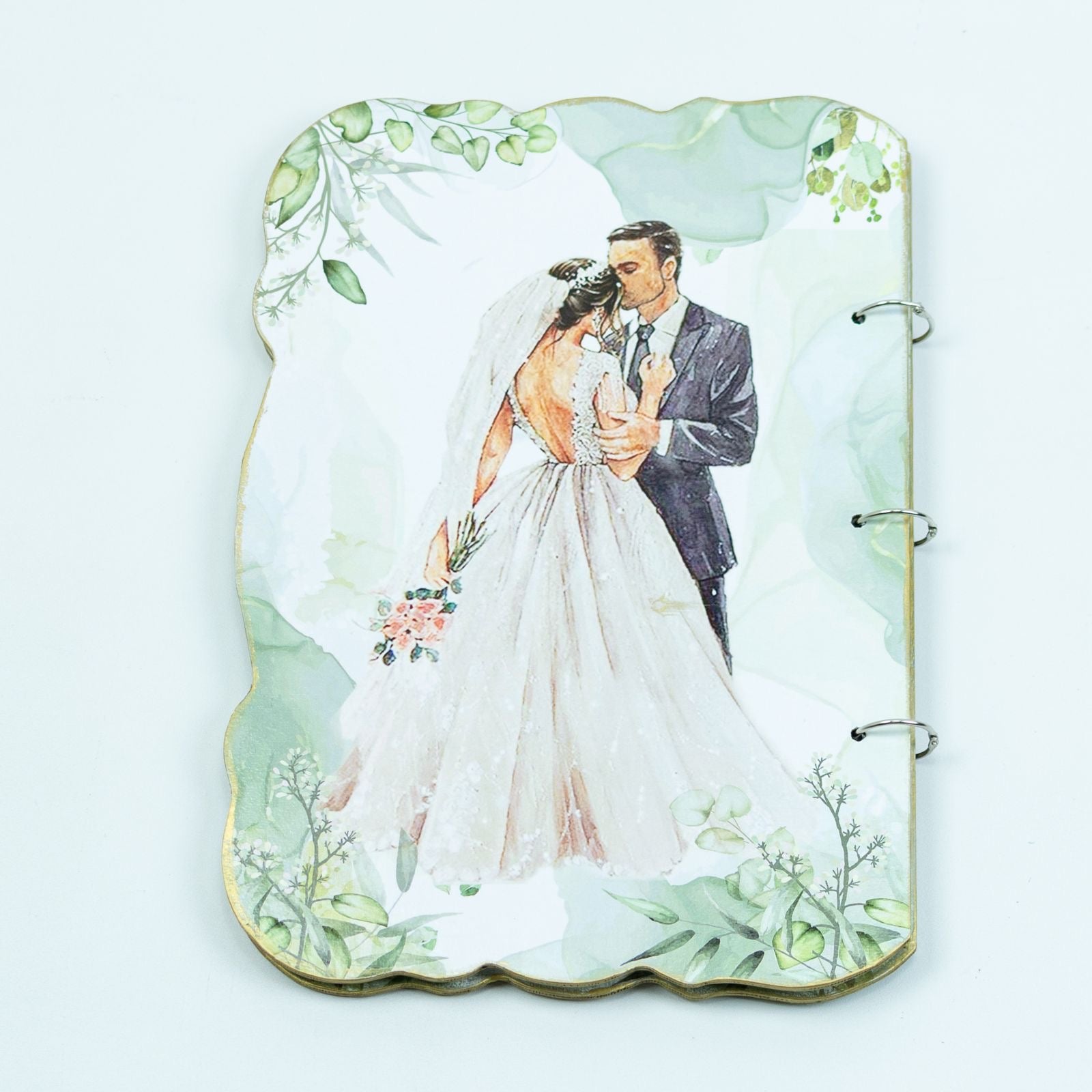 Guest Book nunta verde auriu RoHandWork