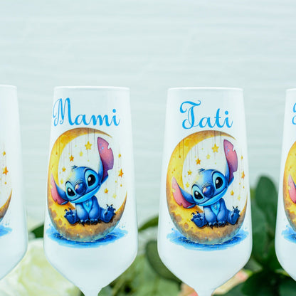 Pahare personalizate botez Stitch RoHandWork