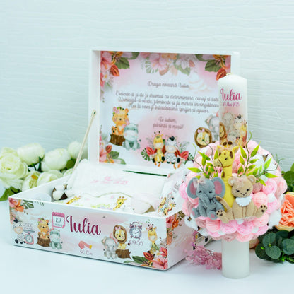 Set trusou botez animăluțe junglă fetiță RoHandWork