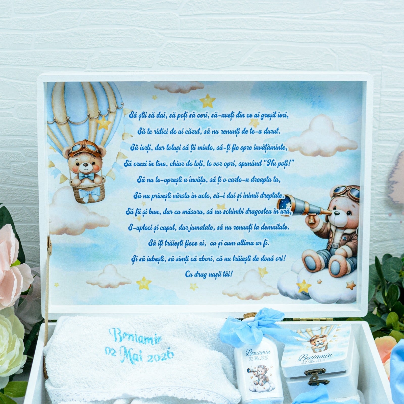 Set trusou botez Ursul Aviator RoHandWork