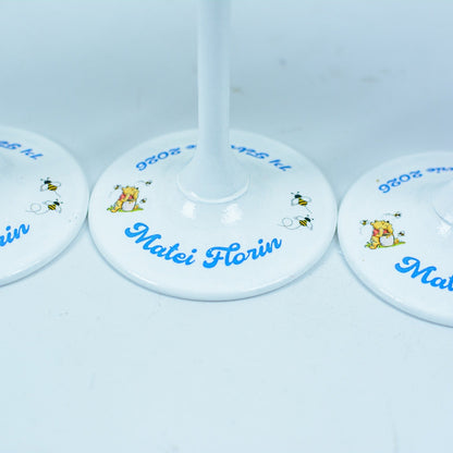 Pahare personalizate botez Winnie 3 RoHandWork