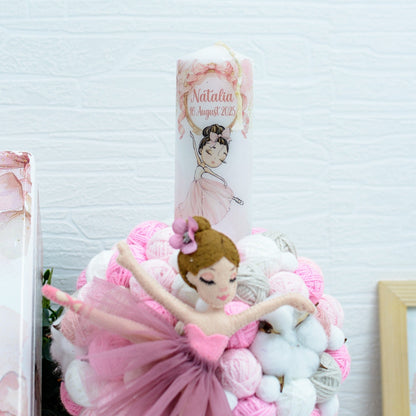Lumanare Botez gheme Balerina Delicata RoHandWork