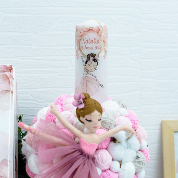 Lumanare Botez gheme Balerina Delicata RoHandWork