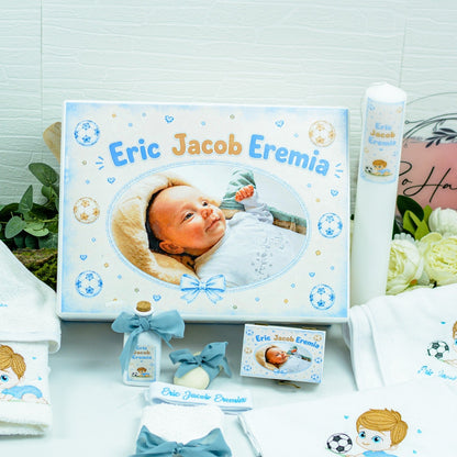 Trusou personalizat pentru botez -bebe Fotbalist RoHandWork
