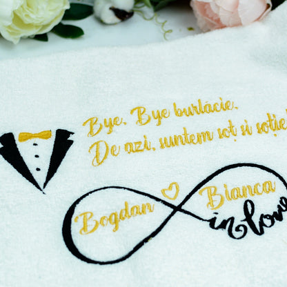 Prosop Mire si mireasă semn infinit RoHandWork