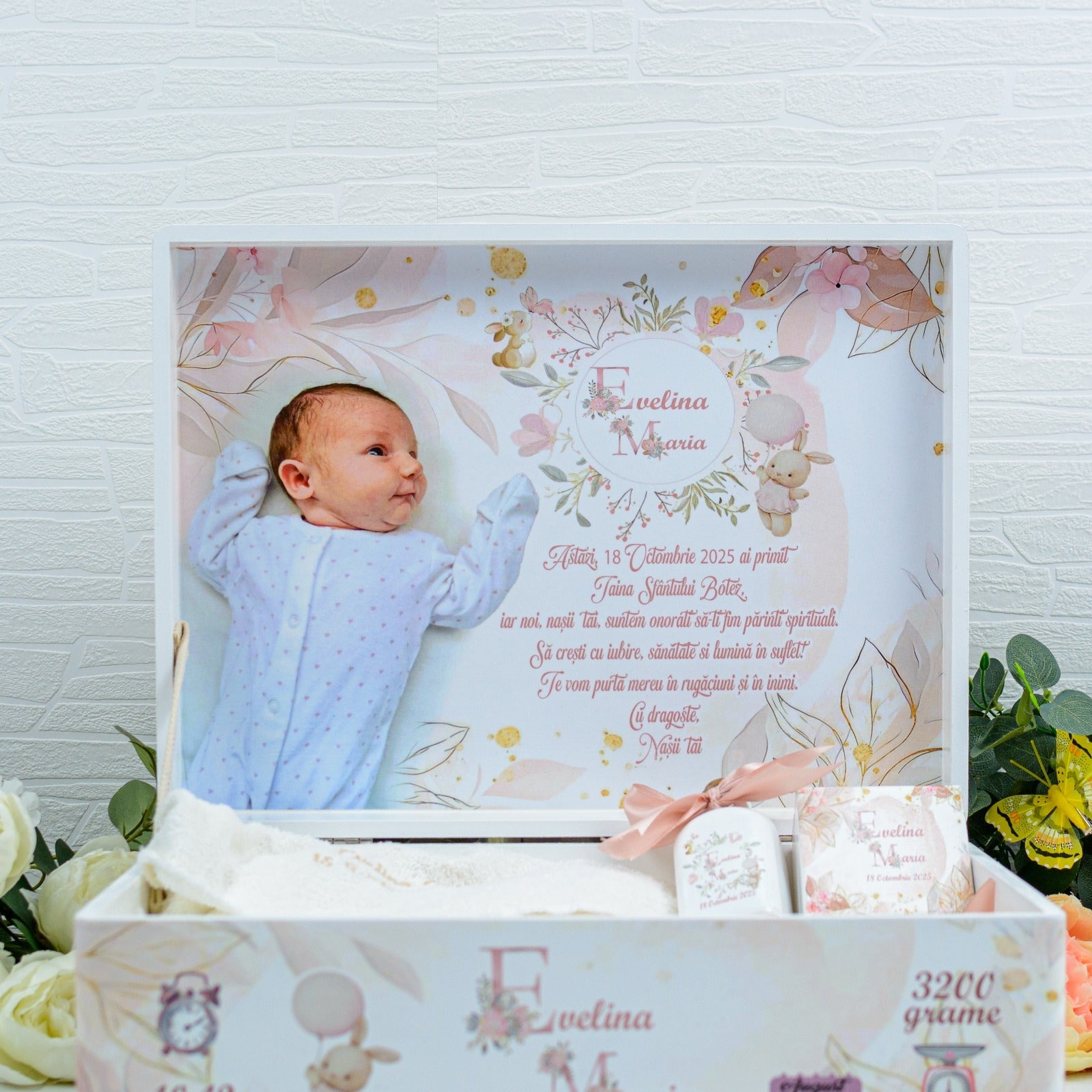 Set trusou botez Delicat Fetiță RoHandWork