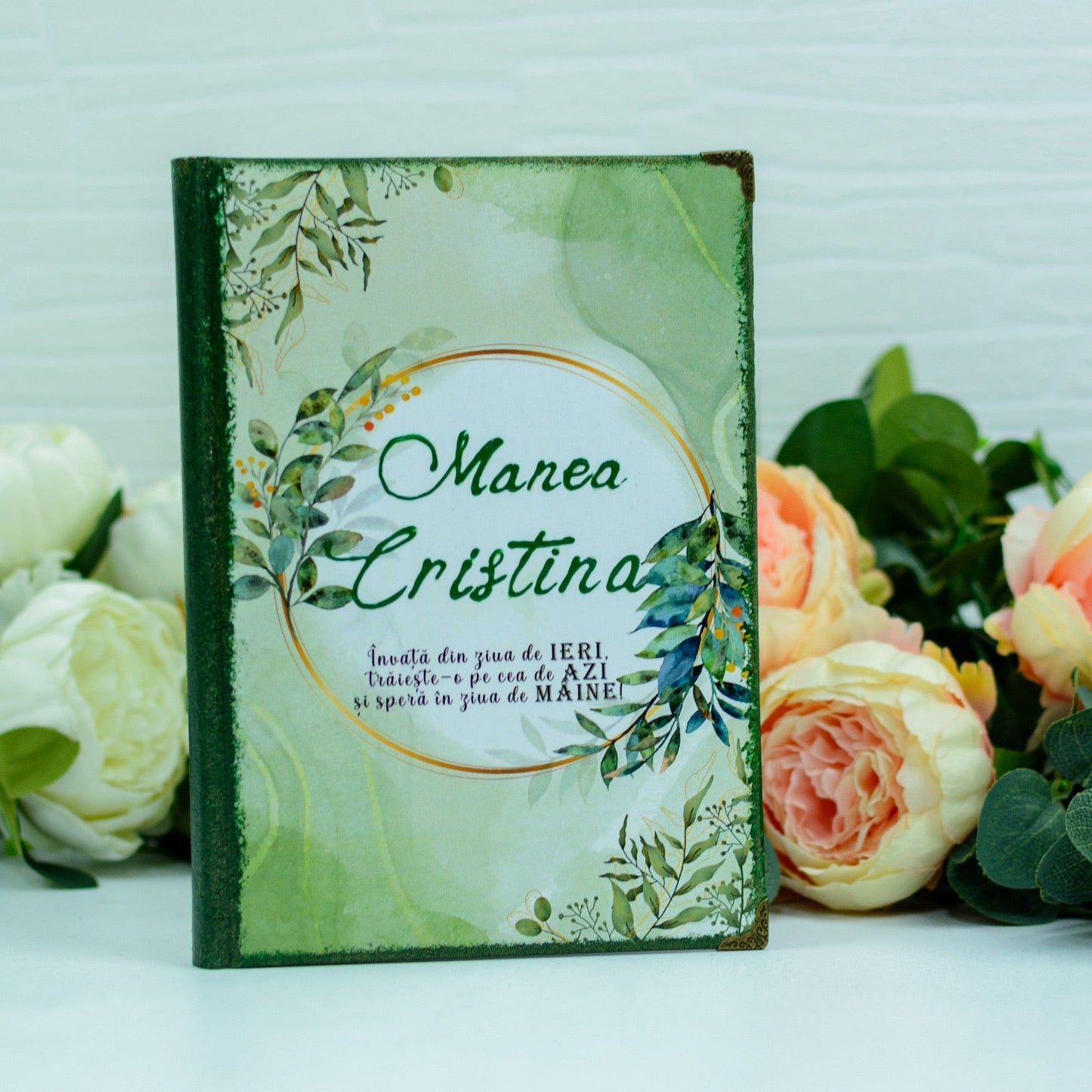 Agenda Personalizată Handmade Green  – Design Special RoHandWork