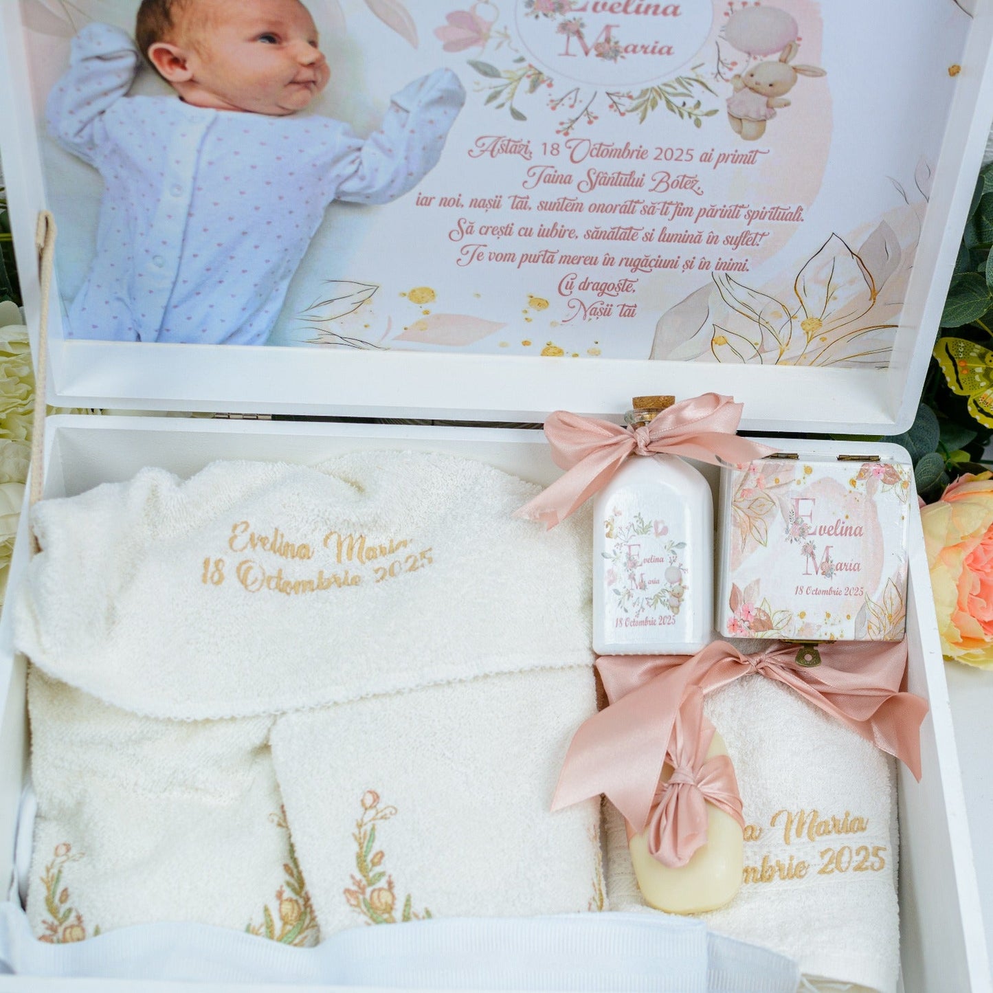 Set trusou botez Delicat Fetiță RoHandWork
