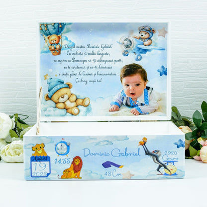 Cutie de amintiri botez Ursuleți veseli RoHandWork