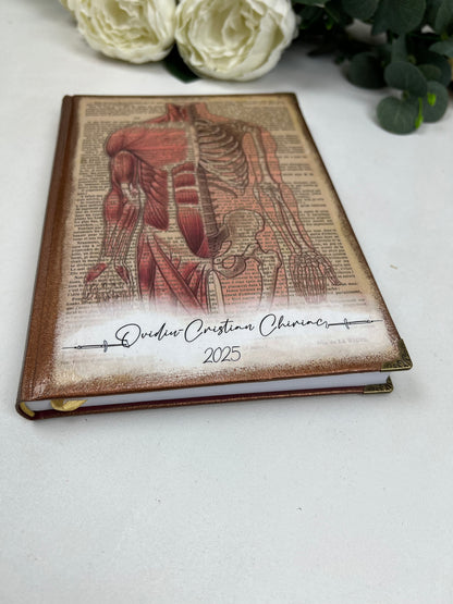 Agenda Personalizată Handmade Stil Vintage pentru Doctori RoHandWork