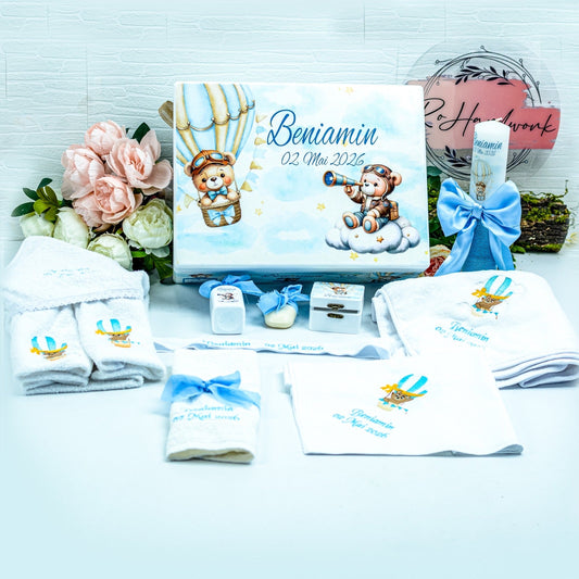 Set trusou botez Ursul Aviator RoHandWork