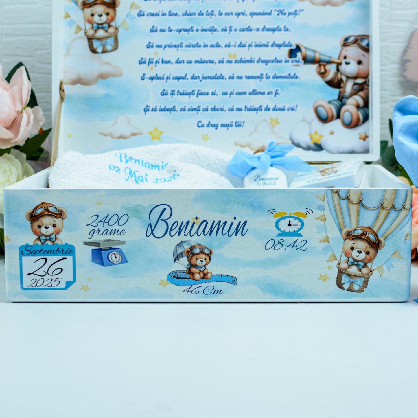 Set trusou botez Ursul Aviator RoHandWork