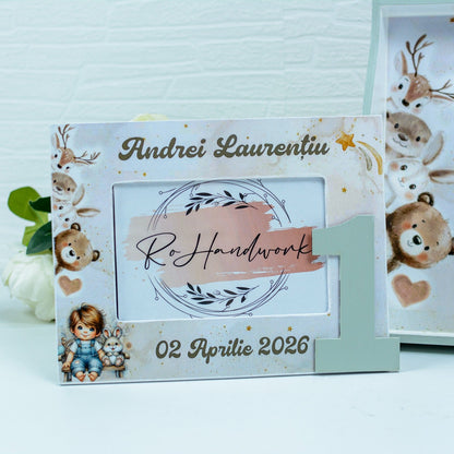 Set mot băiețel simpatic     - set tava taiere mot personalizat RoHandWork