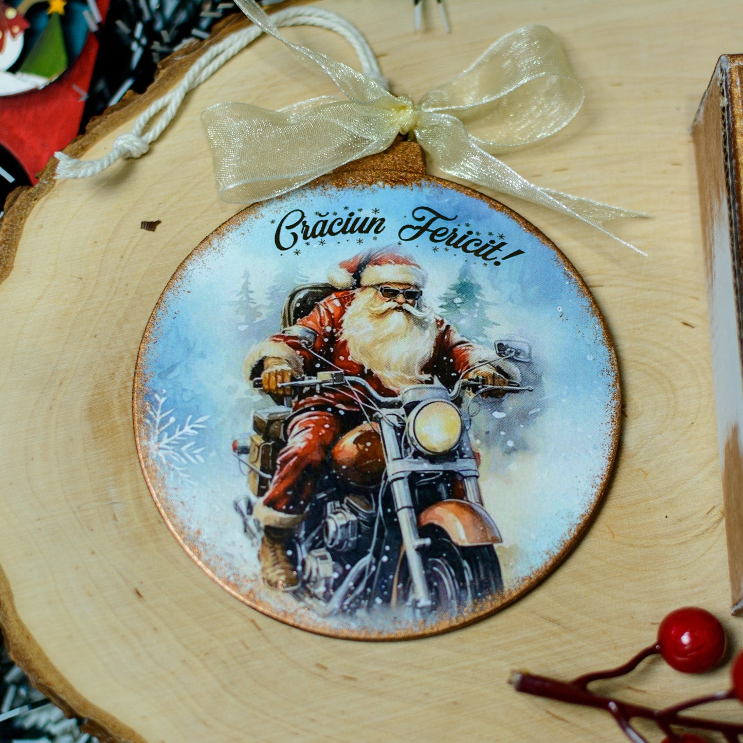 Glob Crăciun personalizat Mos Craciun Secret Santa RoHandWork