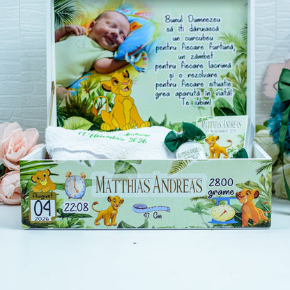 Trusou personalizat pentru botez -Leu Simba Lion King RoHandWork