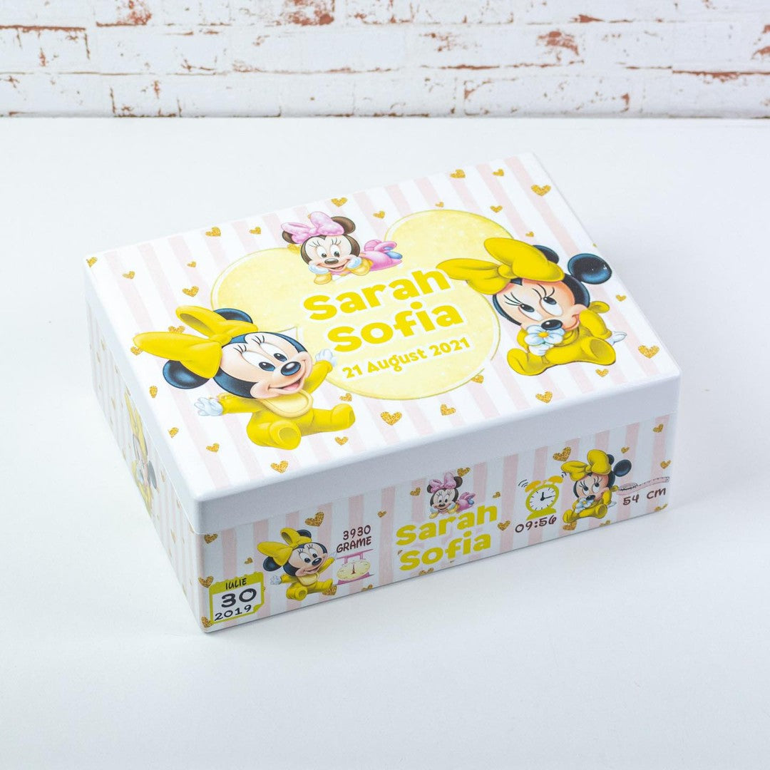 Set trusou botez baby Minnie Galben RoHandWork