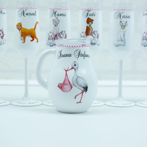 Carafa botez - Canta de botez New Born RoHandWork