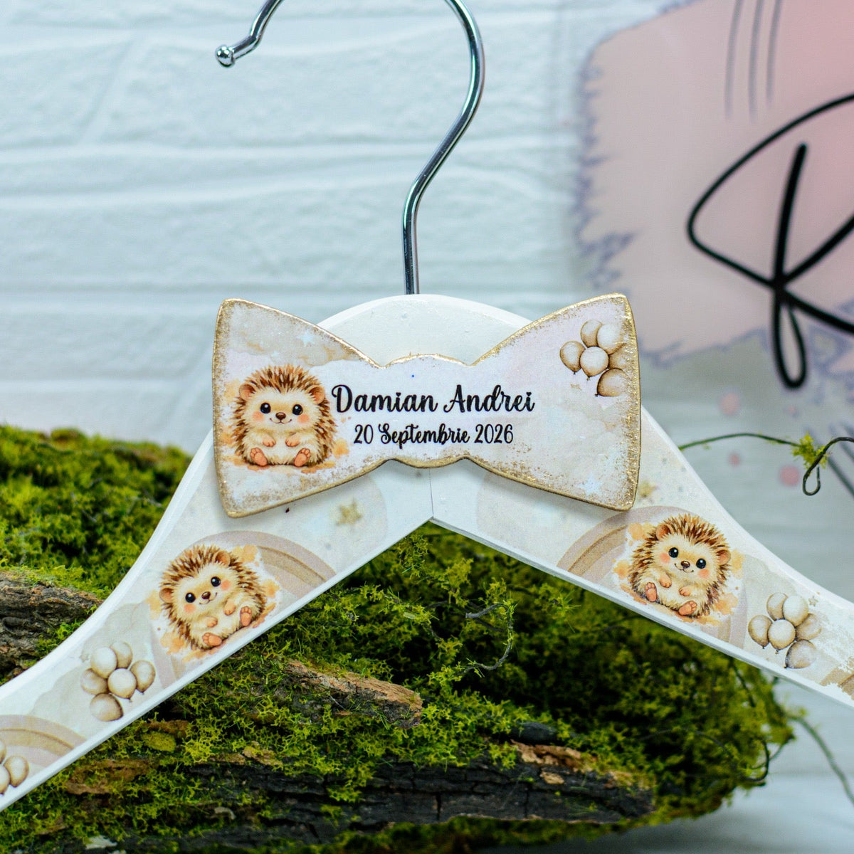 Umeras copil botez personalizat Arici RoHandWork