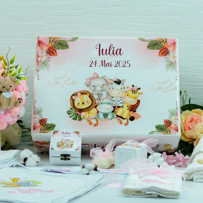 Set trusou botez animăluțe junglă fetiță RoHandWork