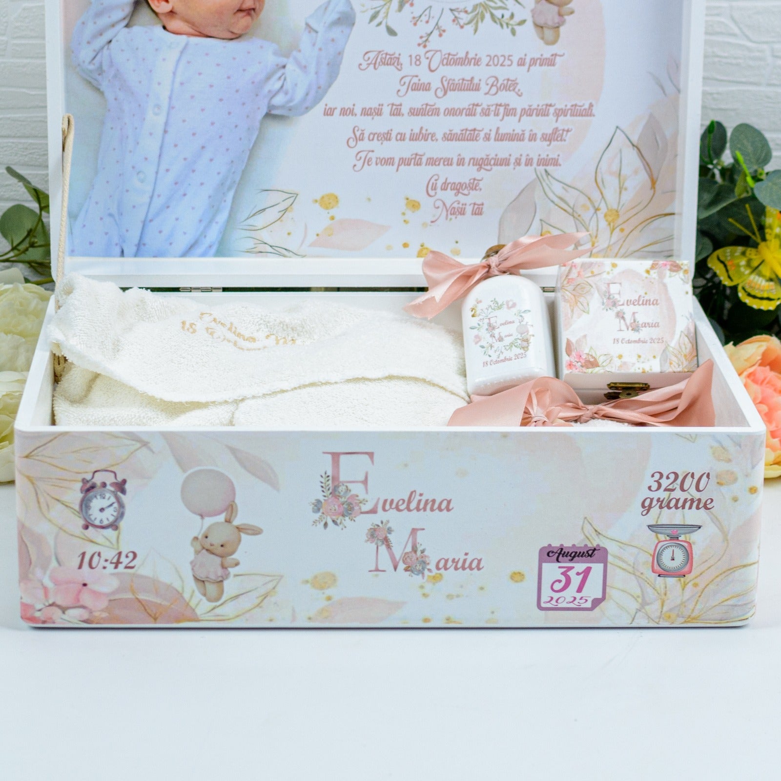 Set trusou botez Delicat Fetiță RoHandWork