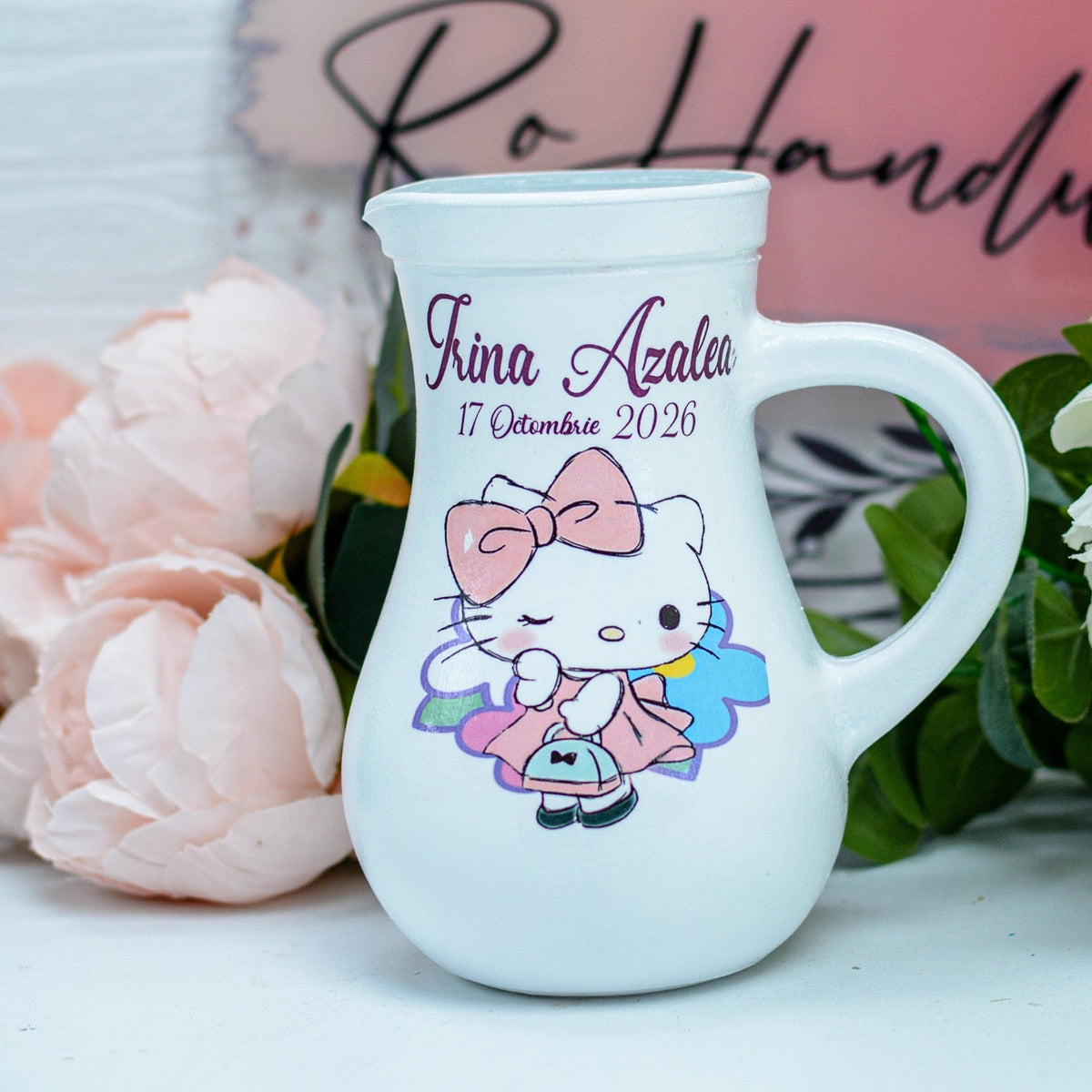 Carafa botez - Canta de botez Hello Kitty RoHandWork