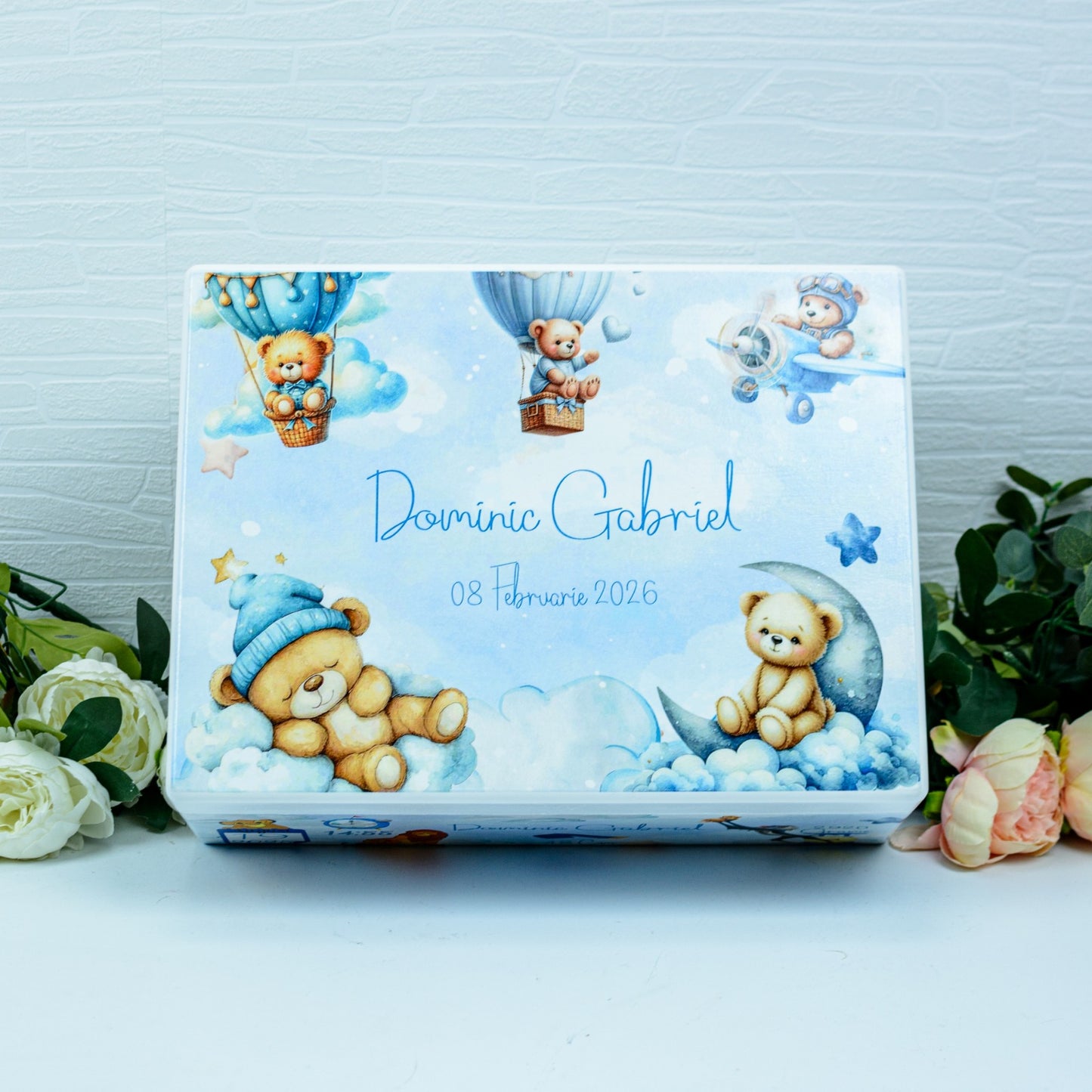 Cutie de amintiri botez Ursuleți veseli