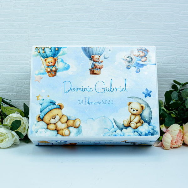 Cutie de amintiri botez Ursuleți veseli