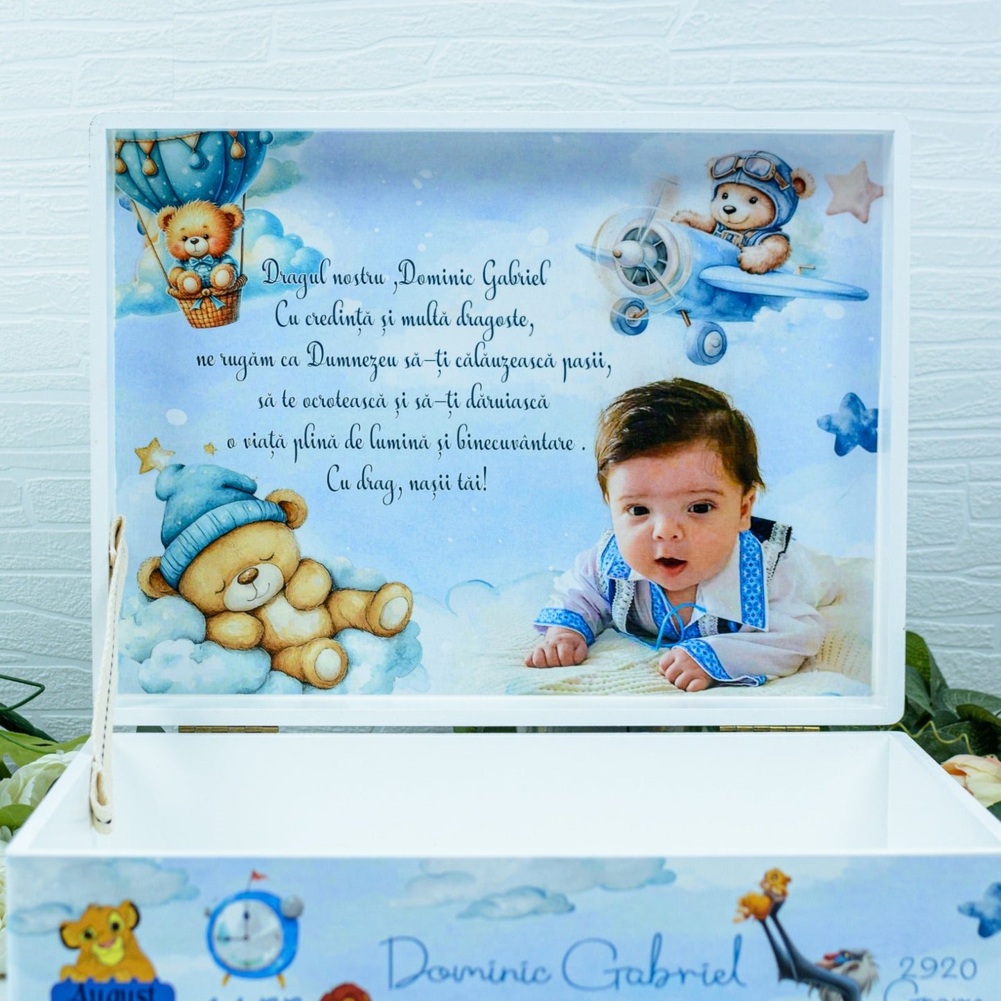 Cutie de amintiri botez Ursuleți veseli RoHandWork