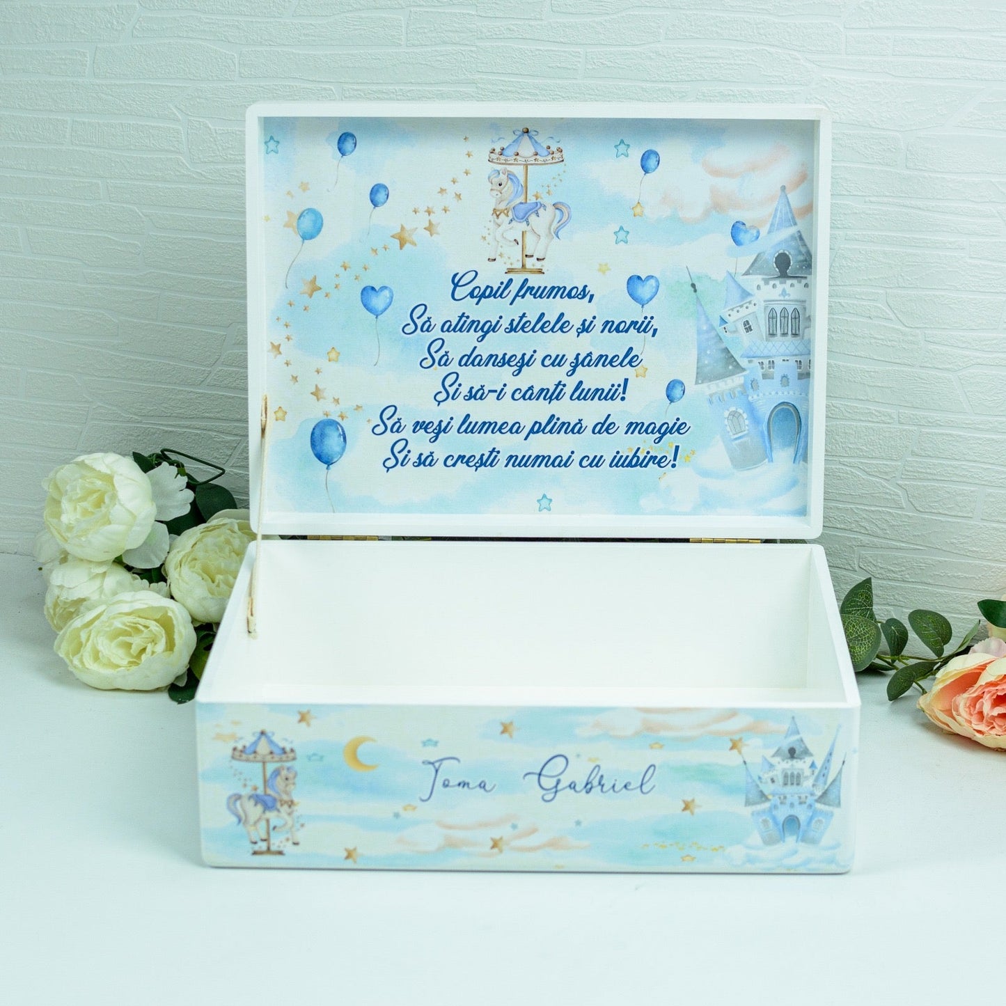 Cutie de amintiri botez Carusel RoHandWork