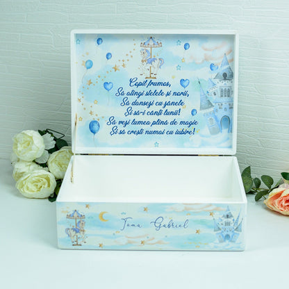 Cutie de amintiri botez Carusel RoHandWork