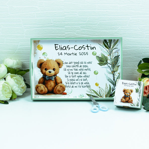 Set mot Urs - set tava taiere mot personalizat RoHandWork
