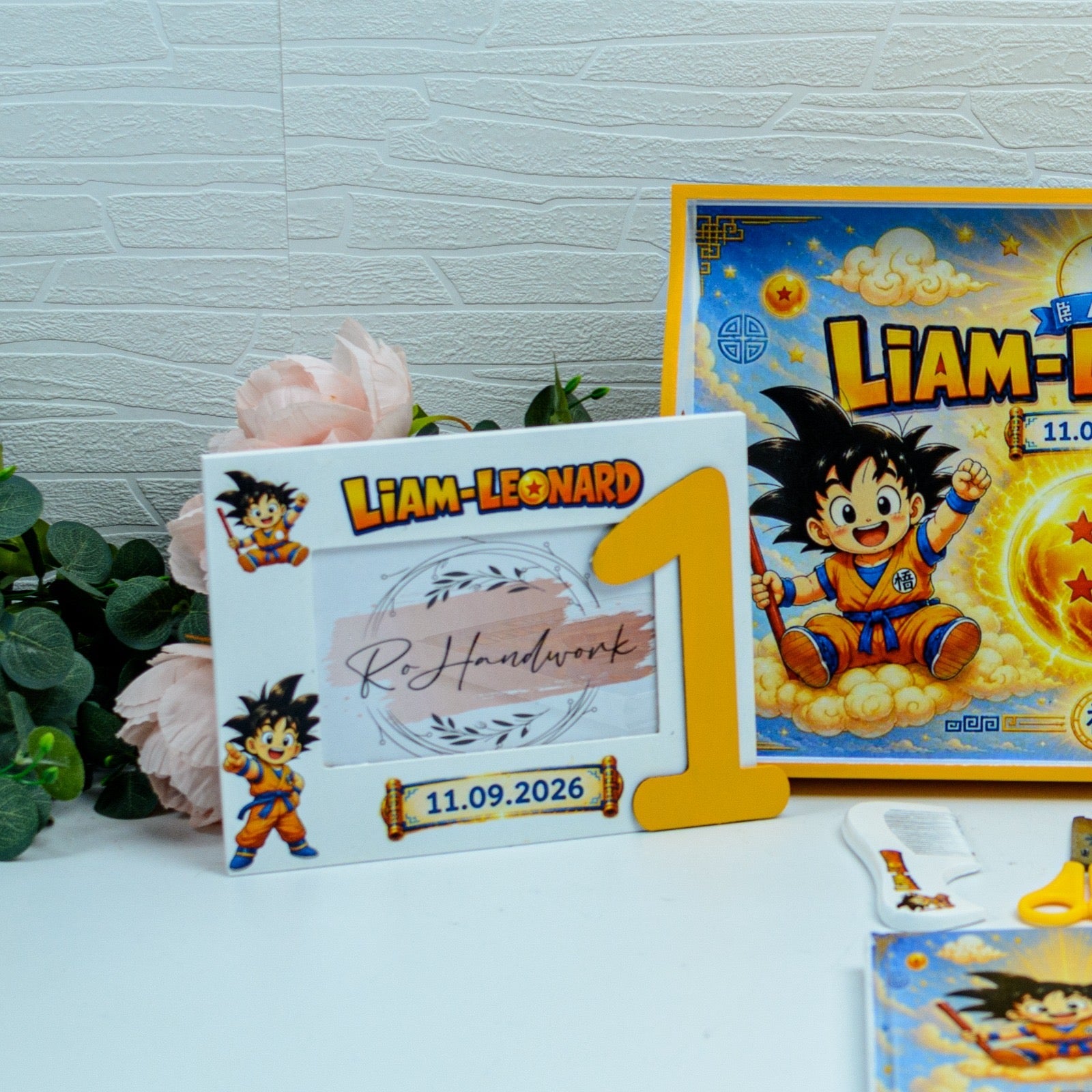 Set Moț Personalizat Dragon Ball – Tavă pentru Tăierea Moțului Băiețel RoHandWork